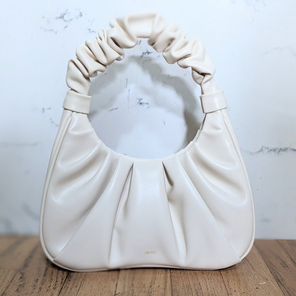 JW PEI Gabbi Ruched Handbag | Ivory, Vegan Leather Mini Purse | Cult Favorite